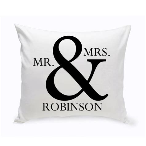 Personalized Mr & Mrs Throw Pillow - Personalized Decor Pillow - Personalized Couple's Throw ...