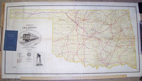 Map Antique Railroad Map Of Oklahoma Map Of Oklahoma