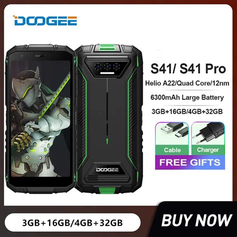Doogee S41s41 Pro Android 12 4g Rugged Smartphones 55inch Hd 13mp Ai