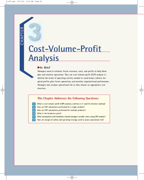 However, according to cvp, only half of these patients were hypervolemic. (PDF) Cost-Volume-Profit Analysis | BRYMOOR TOBBY ...
