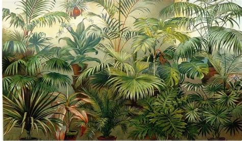 Custom Tropical Rain Forest Wall Mural Wallpaper Coconut