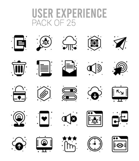 Premium Vector 25 User Experience Lineal Fill Icons Pack Vector