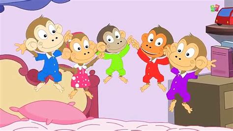 Cinco Monitos Five Little Monkeys Canción Infantil En Español