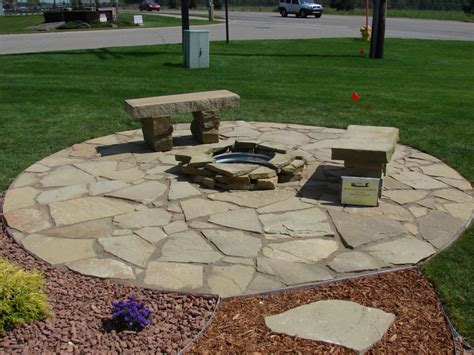 Flagstone Patio With Fire Building A Flagstone Patio Flagstone Patio