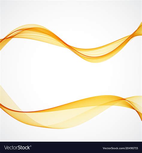 Set Of Abstract Bright Colorful Golden Wave Vector Image