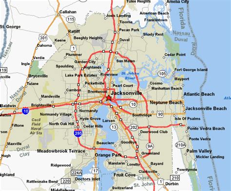 Map Of Jacksonville Fl