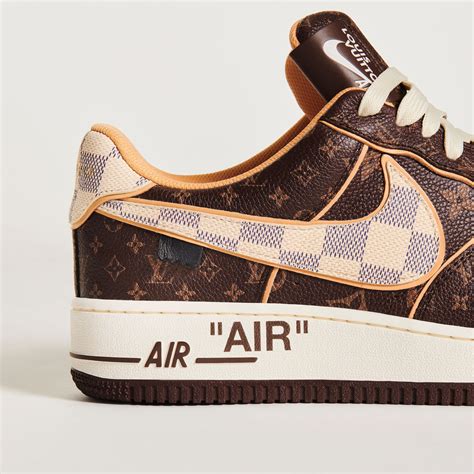 Louis Vuitton And Nike Air Force 1 By Virgil Abloh For Auction At