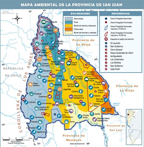 Mapa Ambiental De La Provincia De San Juan Argentina San Juan Gifex