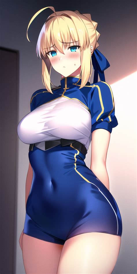 Rule 34 Ai Generated Artoria Pendragon Blonde Hair Blue Eyes Breasts Completely Nude