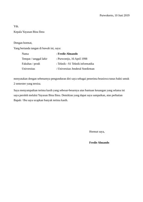 Format Surat Resign Docx  Dokumen Hanna