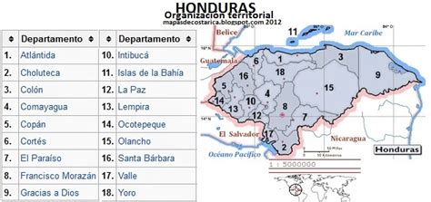 MAPAS DE HONDURAS America