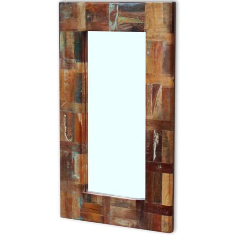 Vidaxl Solid Reclaimed Wood Frame Mirror Home Furniture Living Room