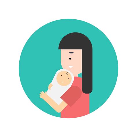 Mom Holding Baby Mother Day Icon 7794816 Vector Art At Vecteezy