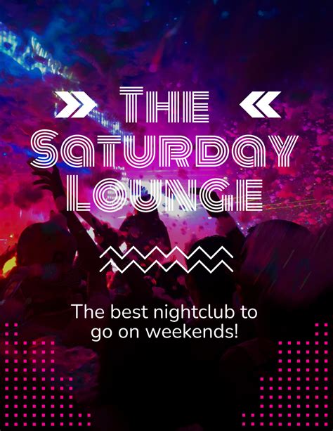 Saturday Night Club Flyer Template Edit Online And Download Example