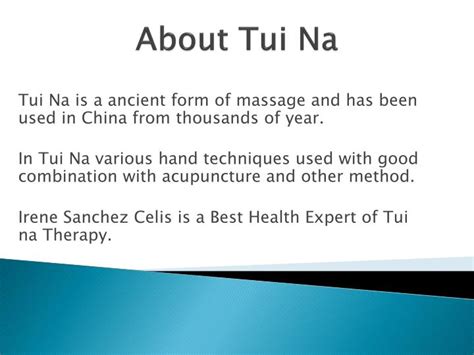 Ppt What Is Tui Na Massage Therapy Powerpoint Presentation Free Download Id7422938