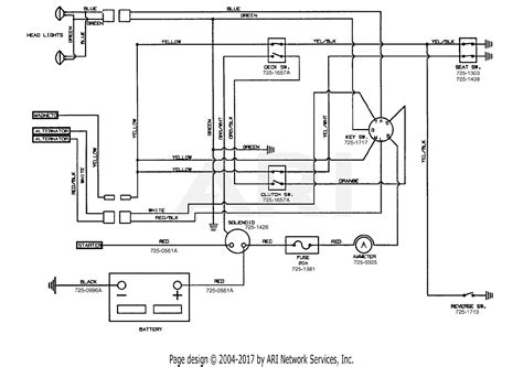 Electrical equipment should be serviced only by qualied electrical maintenance personnel, and this document should not be viewed as sufcient instruction for those who wiring diagram. MTD 14BJ845H062 (2002) Parts Diagram for Electrical