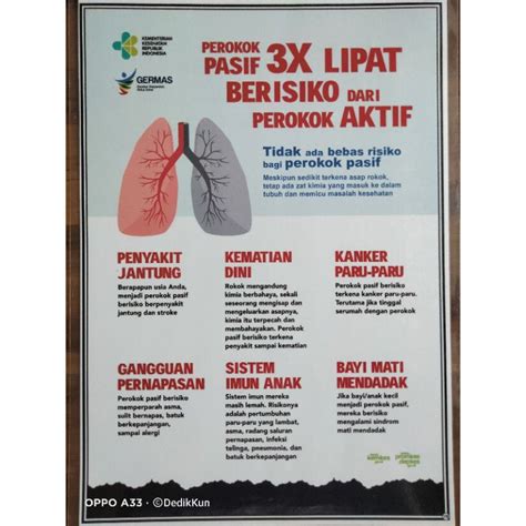 Jual 179 Poster Perokok Pasif 3x Beresiko Shopee Indonesia