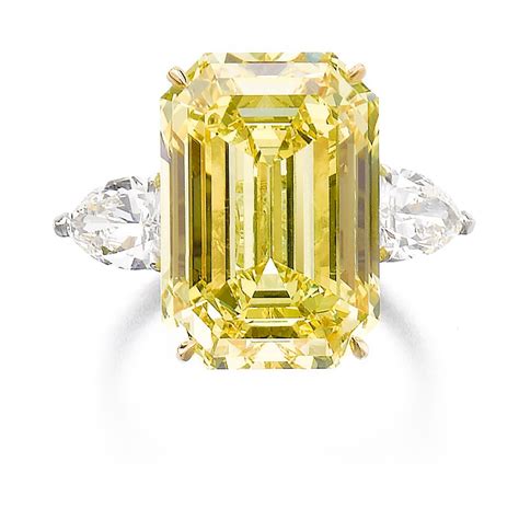 Important Fancy Vivid Yellow Diamond Ring Magnificent Jewels And