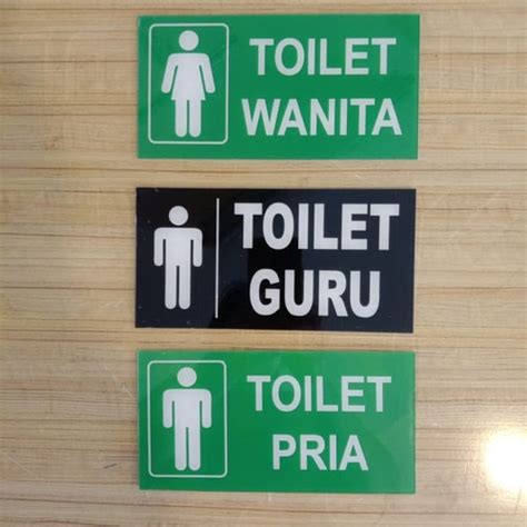 Jual Sign Stiker Toilet Wanita Toilet Pria Toilet Guru Sticker