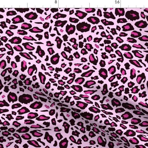 pink leopard print fabric pink leopard print pattern by etsy
