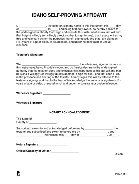 Id Self Proving Affidavit Fill And Sign Printable Template Online