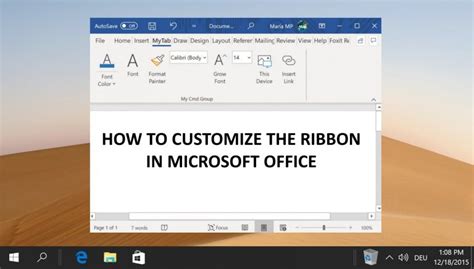 How To Customize The Ribbon In Microsoft Word And Other Office Apps