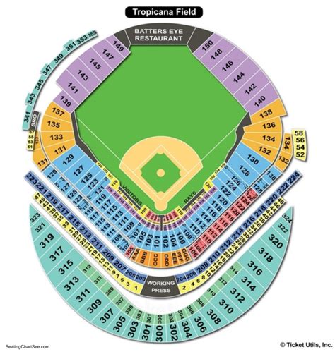 Tropicana Field Seating Chart With Seat Numbers