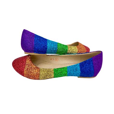 Rainbow Shoes For Women Glitter Shoes For Women Rainbow Etsy Canada