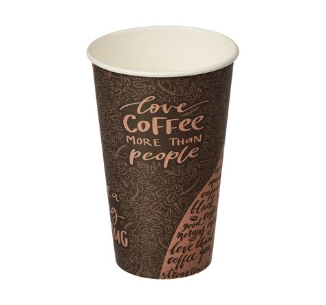 Buy Single Wall Paper Cup Coffee Design 400 Ml For Wholesale Prices