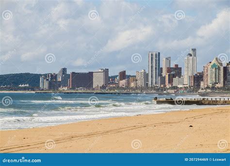 View Of Pier And Beachfront Golden Mile From Durban S Beach Editorial