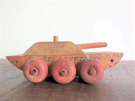 Vintage Wooden Toy Tank Etsy Toy Tanks Wooden Toys Toys