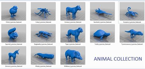 13 Animal Stl Files Bulk Model Collection Cgtrader
