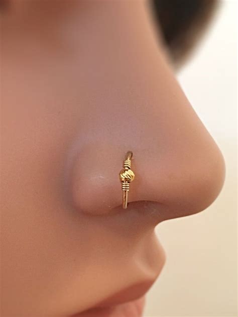 Tiny Hoop Nose Ring 14k Solid Gold Nose Hoop Gold Septum Etsy Nose Jewelry Nose Piercing