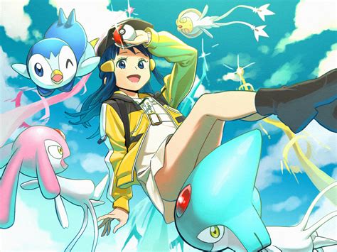 Dawn Piplup Mesprit Azelf And Uxie Pokemon And 2 More Drawn By
