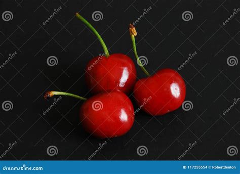 Cherries Stock Photo Image Of Three Background Cherries 117255554