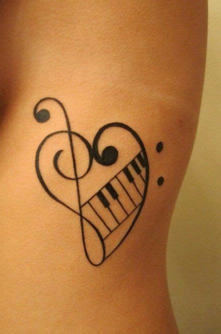 Piano Keys And Heart Tattoo On Side Rib Music Tattoo Designs Music