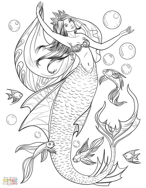 Mermaid Coloring Pages With Images Mermaid Coloring Book Mermaid