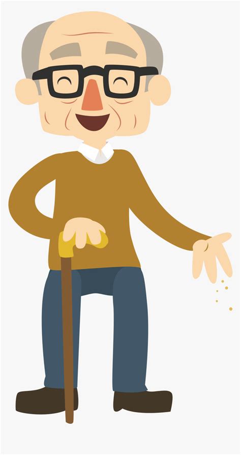 Clip Art Man Graphic Library Happy Old Man Cartoon Hd Png Download