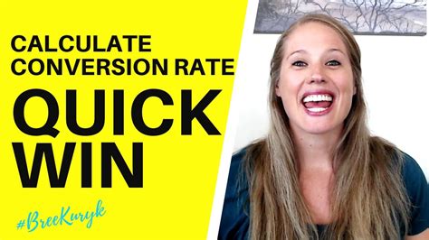 Calculate Conversion Rate Marketing Metric Quick Win Youtube