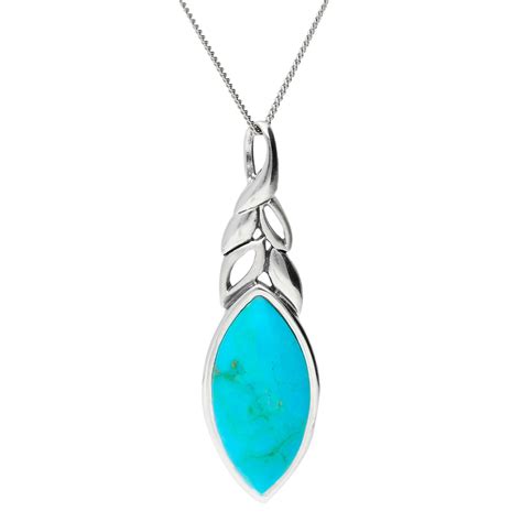 Sterling Silver Turquoise Pendant Buy Online Free Insured UK Delivery