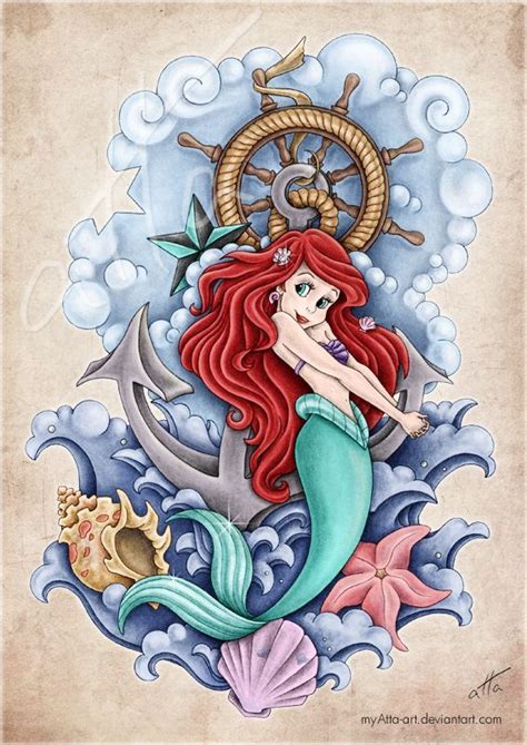 Girly Girl T A T T O O S Disney Tattoos Ariel Disney Little Mermaids Mermaid Tattoos