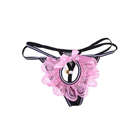 Buy Chinatera Hot Sexy Women Lace Hollowed Out Open Crotch Thong Crotchless Knicker Shorts