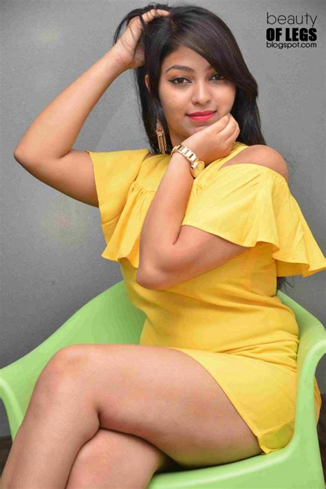 Milky Hot Thighs And Legs Of Indian Celebs Actress Sushmita Gowda Hot Yummy Thighs Sitting Cross