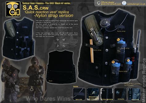 Sas Crw 80 S Tactical Vest By Tgc Nylon Strip Version