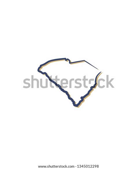 South Carolina Outline Logo Icon 001 Stock Vector Royalty Free