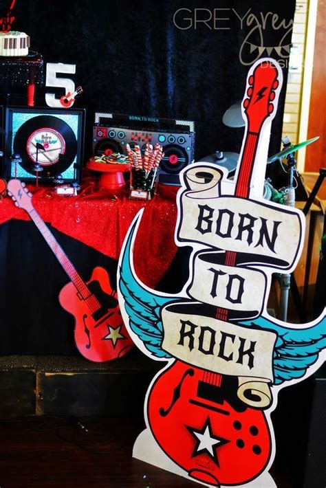 Born To Rock Party Music Themed Birthday Party Ideas Musicbirthday