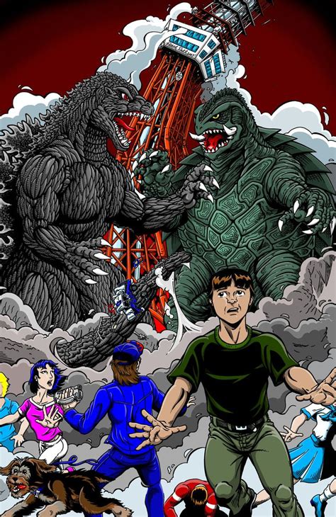 Godzilla Vs Gamera Commission By Kaijuverse On DeviantART Japanese