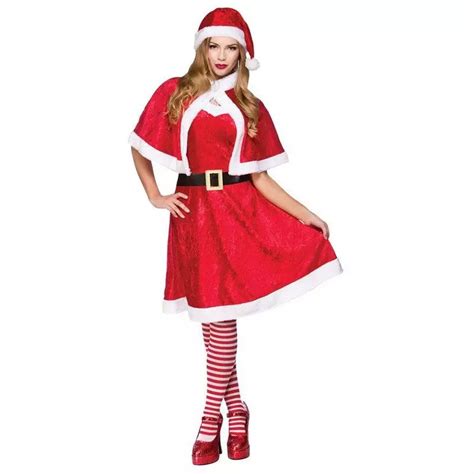 Cheap Wicked Costumes Ladies Christmas Elf Santa Claus Xmas Outfit