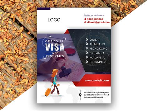 Tour Agency Opening Flyer Design Country Visa Rates Uplabs