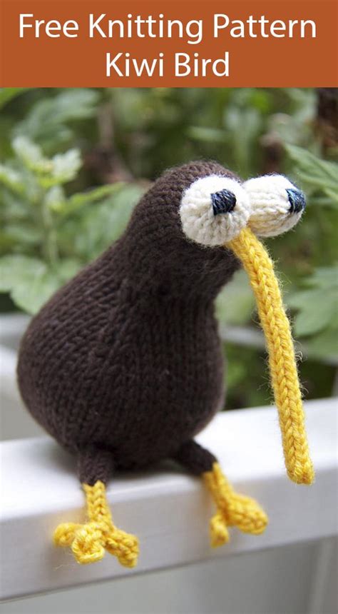 Knitting patterns are great when they are free to save and keep. Free Knitting Pattern for Kiwi Bird of New Zealand ...